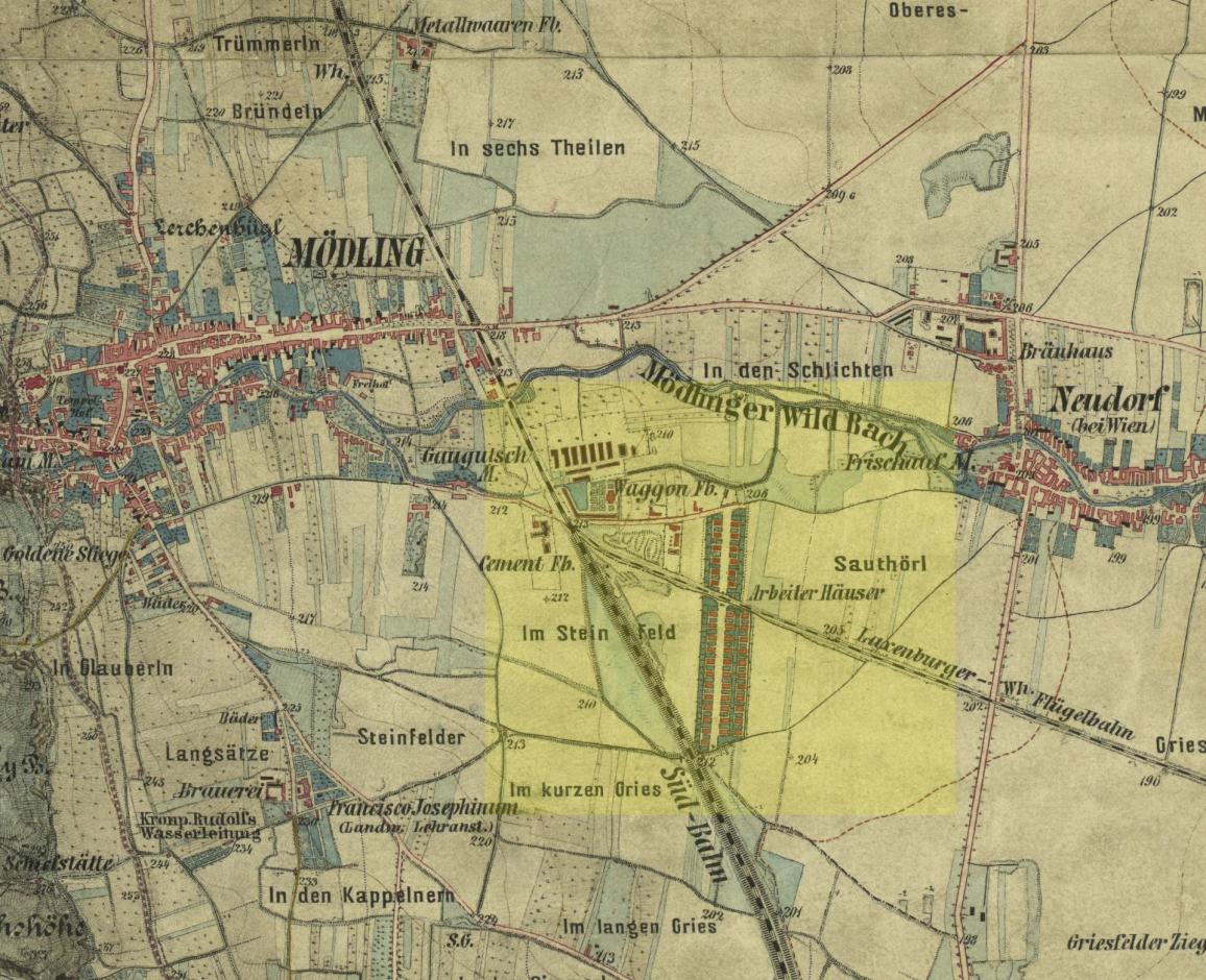 Historische Landkarte 1872 Kolonie
